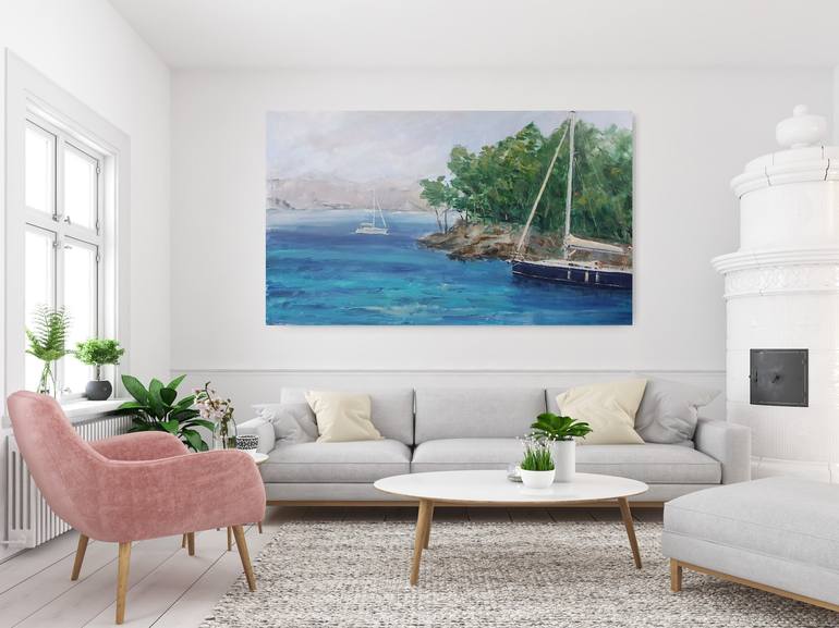 Original Impressionism Seascape Painting by Dina Aseeva