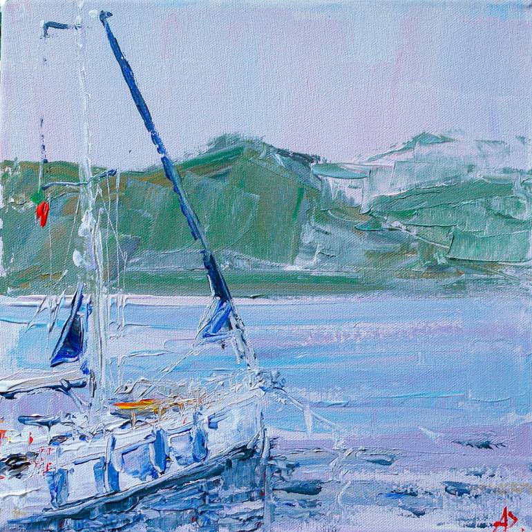 Print of Abstract Sailboat Paintings by Dina Aseeva