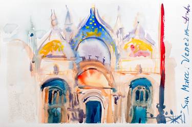 Print of Impressionism Architecture Mixed Media by Dina Aseeva