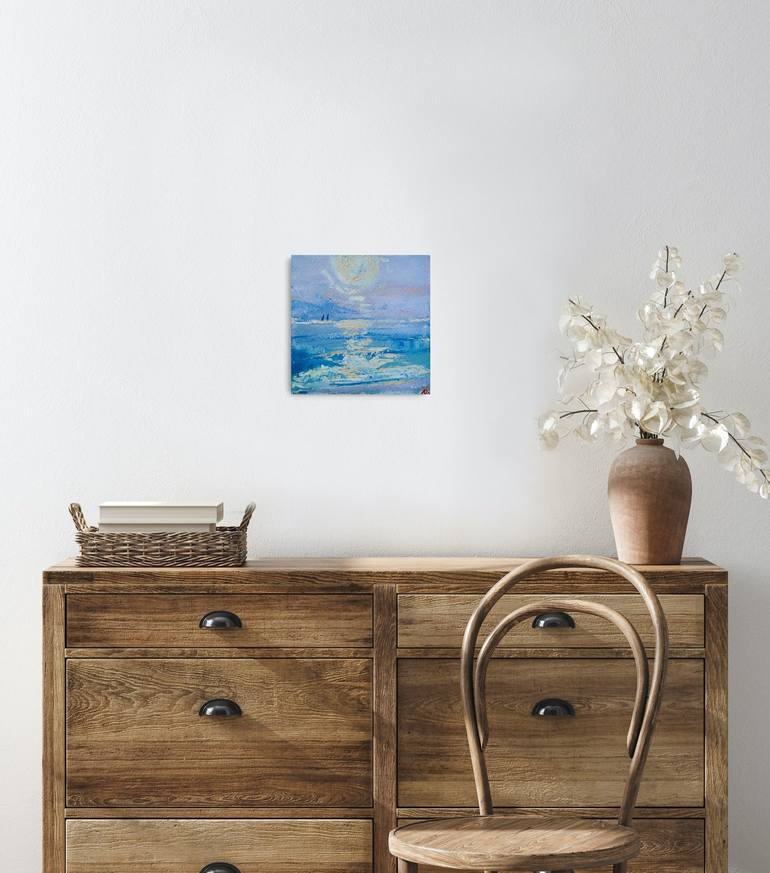 Original Abstract Seascape Painting by Dina Aseeva