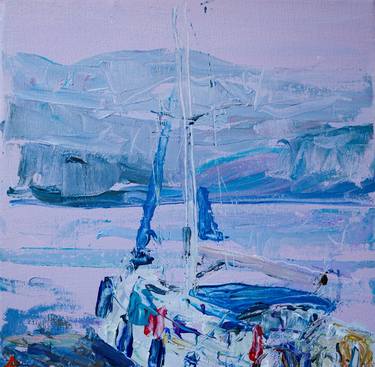 Print of Abstract Sailboat Paintings by Dina Aseeva