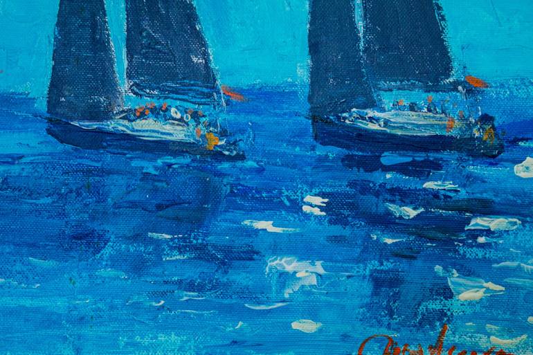 Original Sailboat Painting by Dina Aseeva