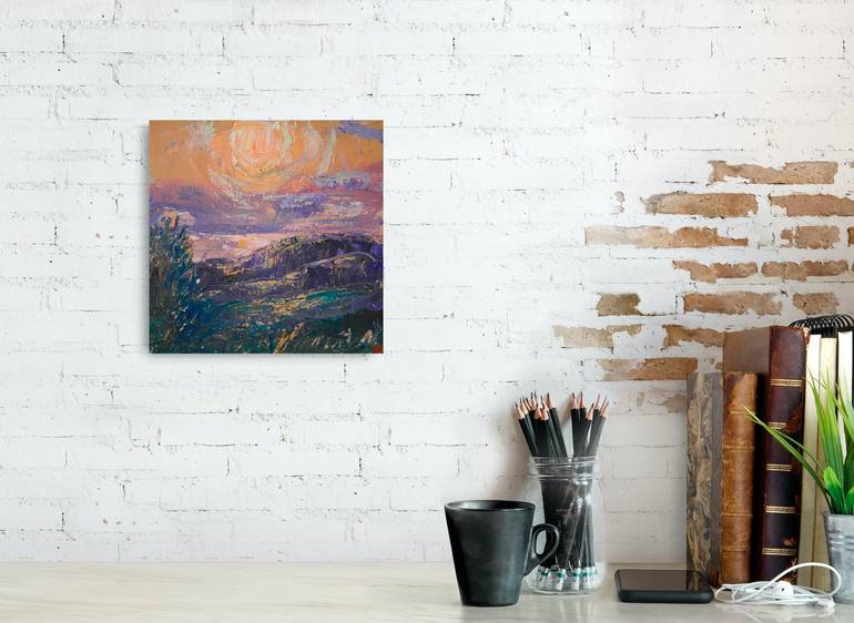 Original Abstract Landscape Painting by Dina Aseeva