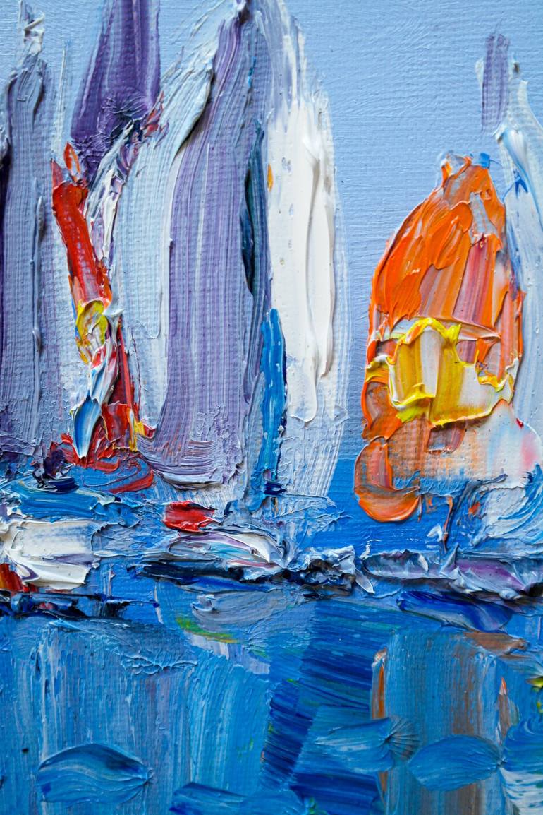 Original Sailboat Painting by Dina Aseeva