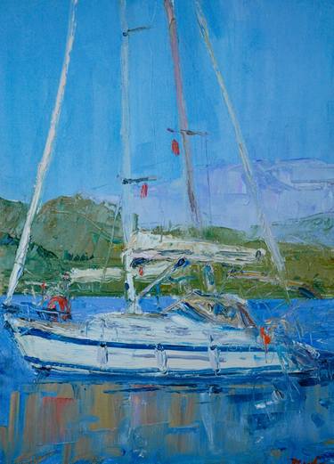 Print of Impressionism Yacht Paintings by Dina Aseeva