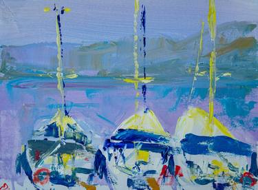 Print of Expressionism Yacht Paintings by Dina Aseeva