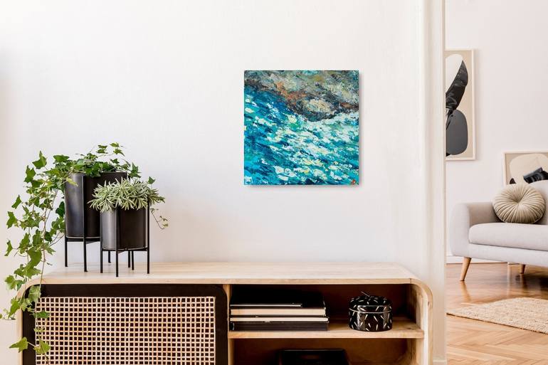 Original Abstract Seascape Painting by Dina Aseeva