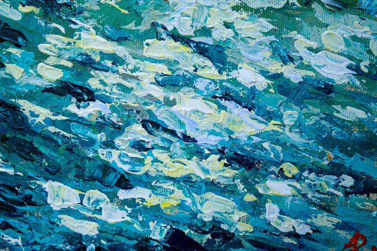 Original Abstract Seascape Painting by Dina Aseeva