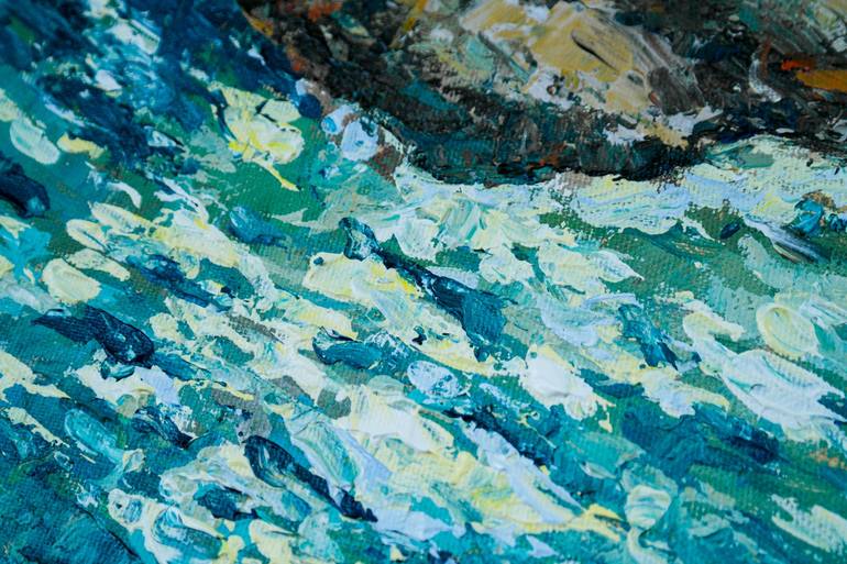 Original Abstract Seascape Painting by Dina Aseeva