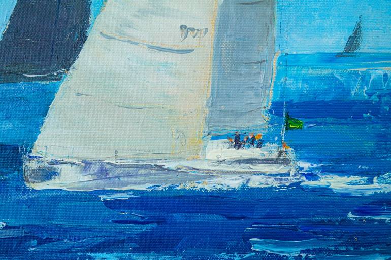 Original Sailboat Painting by Dina Aseeva