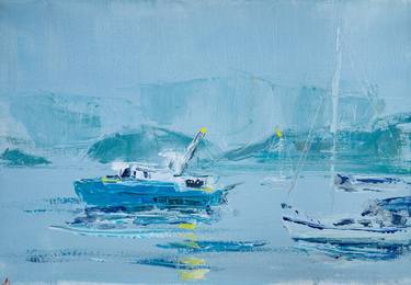 Print of Impressionism Yacht Paintings by Dina Aseeva