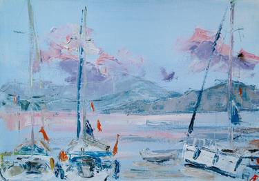 Print of Yacht Paintings by Dina Aseeva