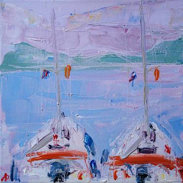 Original Yacht Paintings by Dina Aseeva