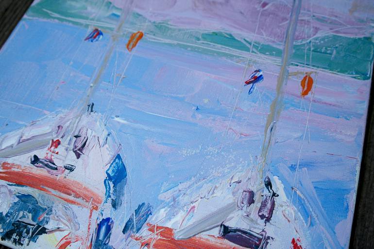 Original Yacht Painting by Dina Aseeva