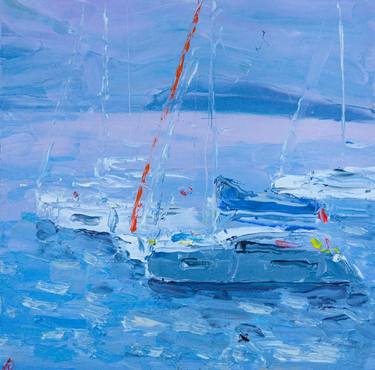 Yacht or catamaran? - small framed art, redy made gift thumb