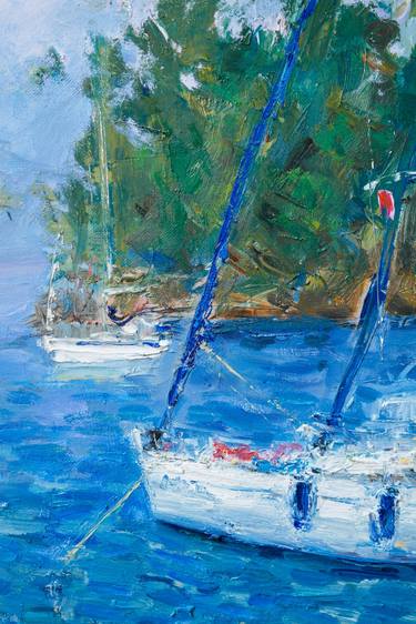 We are still here - impressionistic sea view, sailboat, relax thumb
