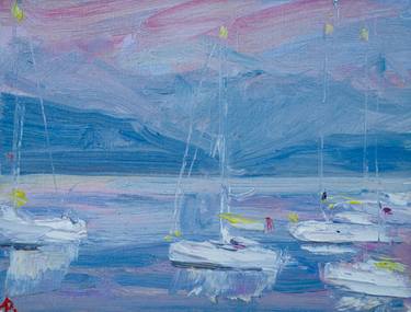 Original Sailboat Paintings by Dina Aseeva