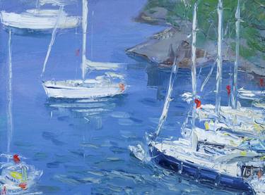 Print of Impressionism Yacht Paintings by Dina Aseeva