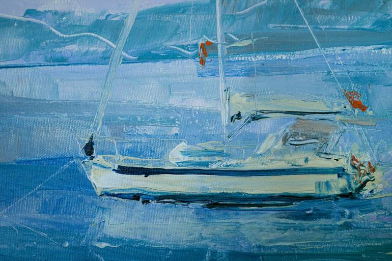 Original Yacht Painting by Dina Aseeva