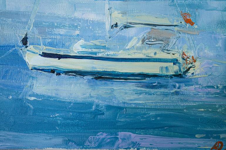 Original Yacht Painting by Dina Aseeva