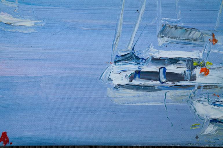 Original Yacht Painting by Dina Aseeva