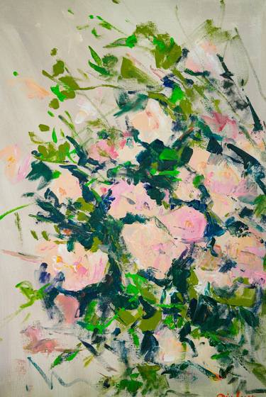 Original Abstract Floral Paintings by Dina Aseeva