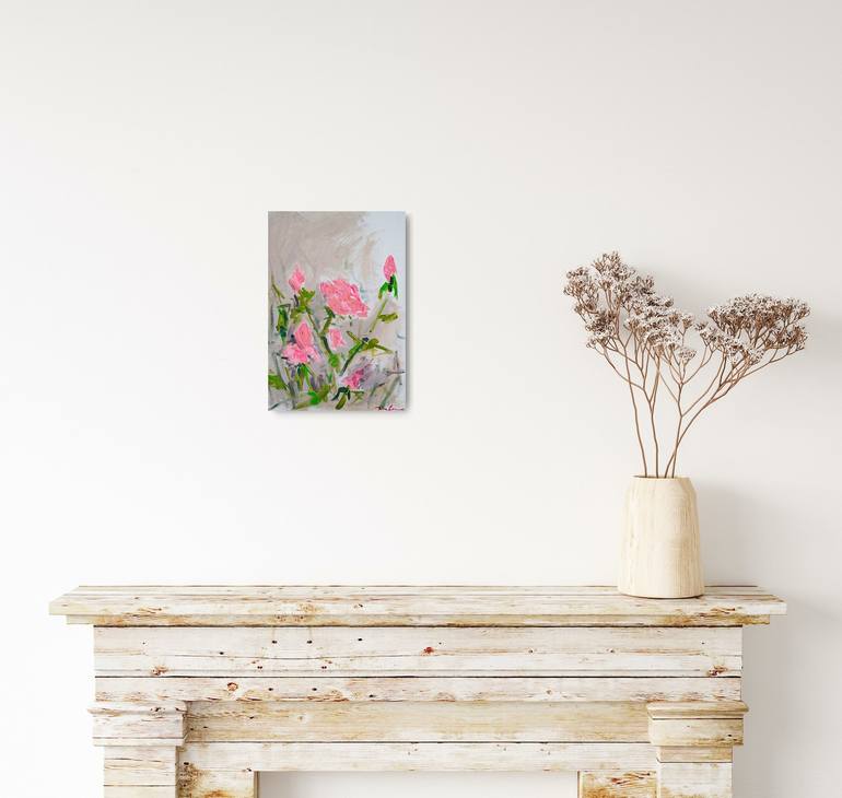 Original Abstract Floral Painting by Dina Aseeva