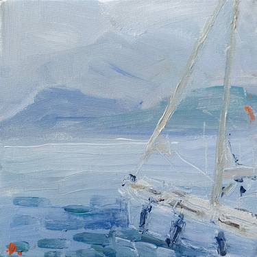 Original Impressionism Sailboat Paintings by Dina Aseeva