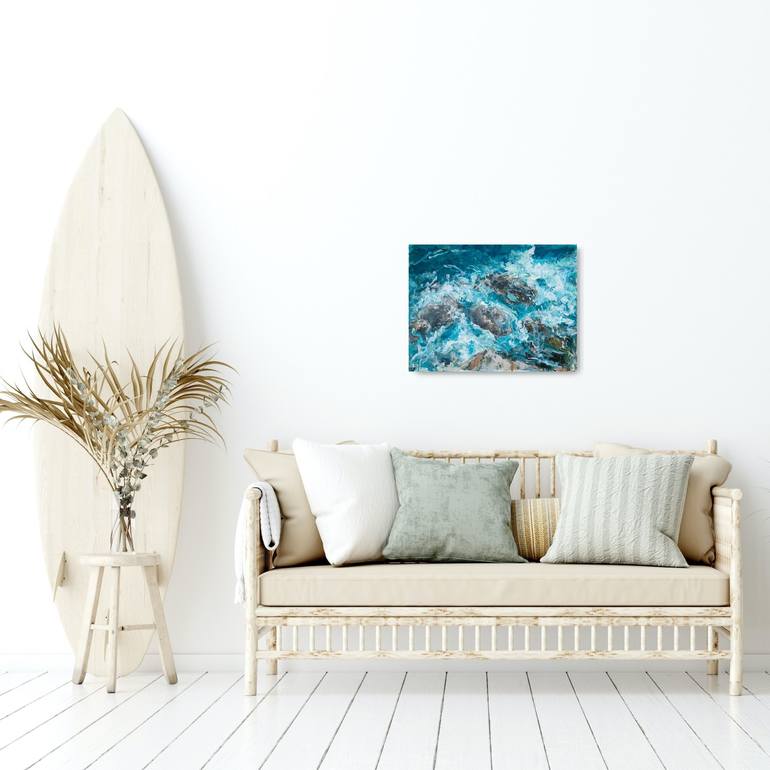 Original Abstract Seascape Painting by Dina Aseeva