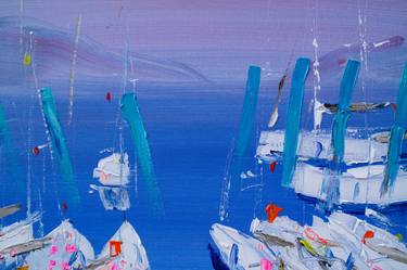 Original Abstract Yacht Paintings by Dina Aseeva