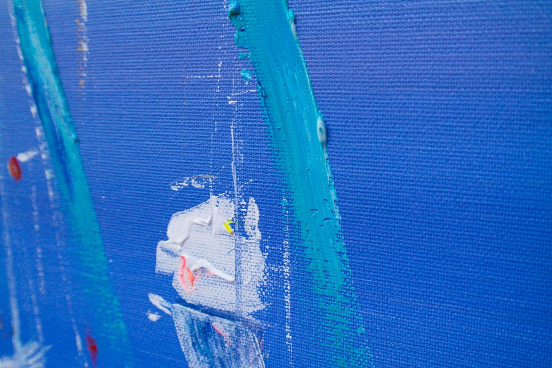 Start cup regatta in Sarsala - yacht club, jetty, sea bay Painting
