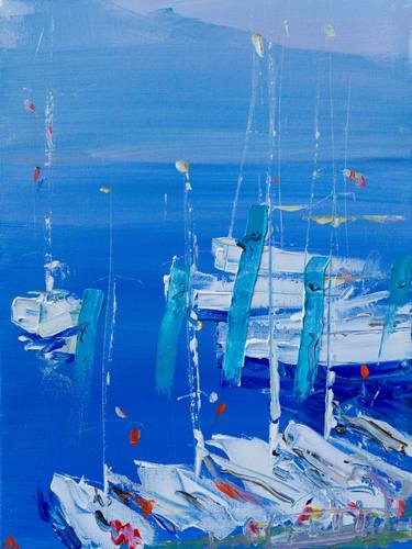 Print of Sailboat Paintings by Dina Aseeva