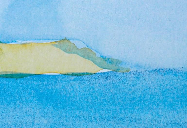 Original Minimalism Seascape Painting by Dina Aseeva