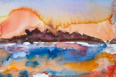 From Marmaris to Sarsala sunset - vibrant watercolor seascape thumb