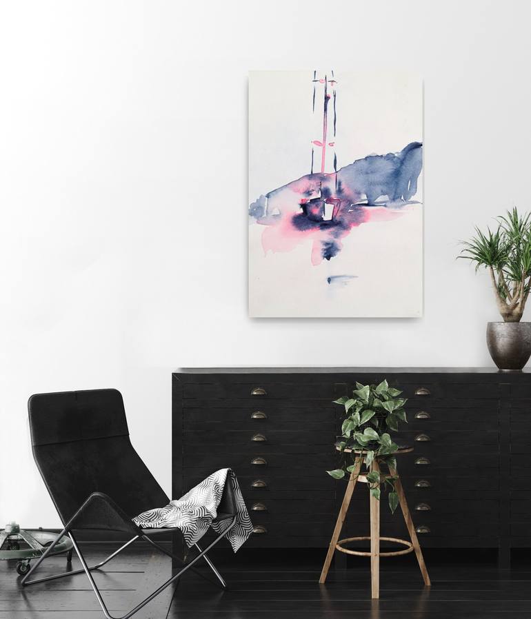 Original Minimalism Yacht Mixed Media by Dina Aseeva