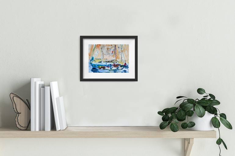 Original Sailboat Painting by Dina Aseeva