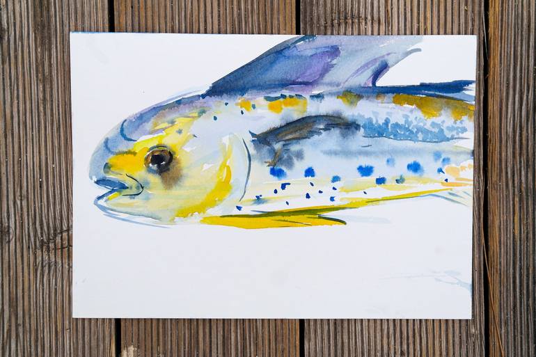 Original Fish Painting by Dina Aseeva