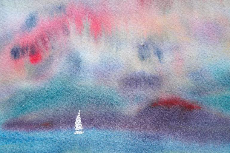 Original Abstract Seascape Painting by Dina Aseeva