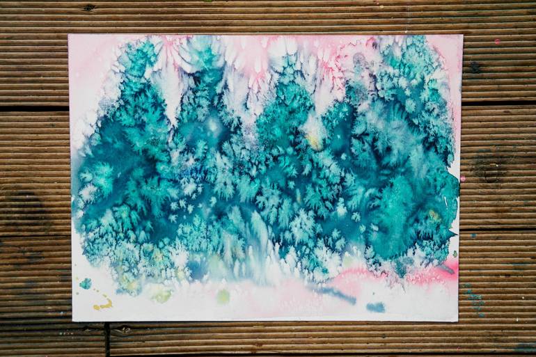 Original Abstract Tree Painting by Dina Aseeva