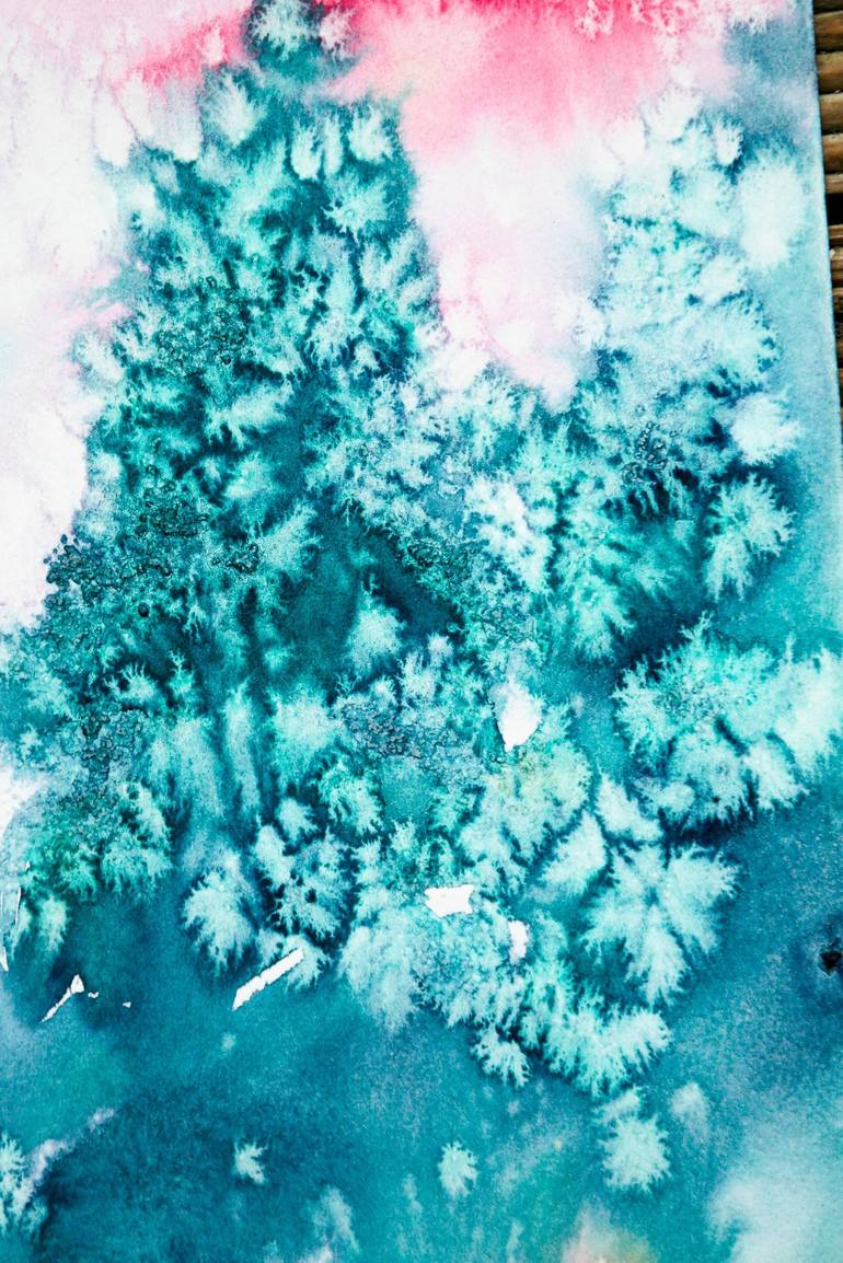 Original Abstract Tree Painting by Dina Aseeva