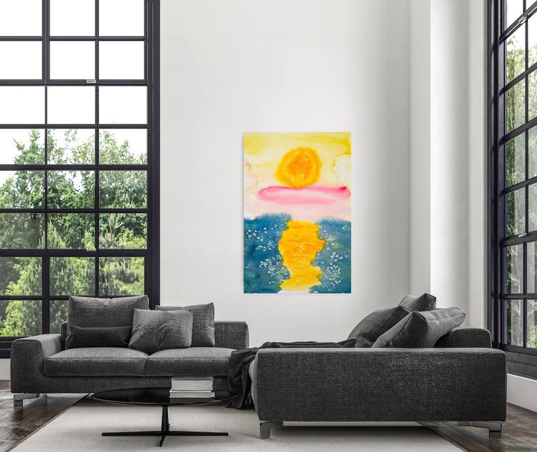 Original Abstract Nature Mixed Media by Dina Aseeva