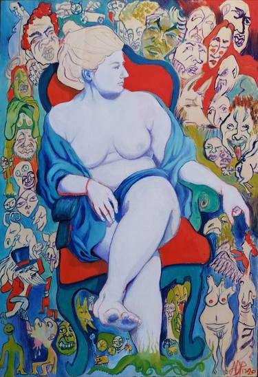 Original Figurative Nude Painting by Alessandra Dell'Anna Peccarisi