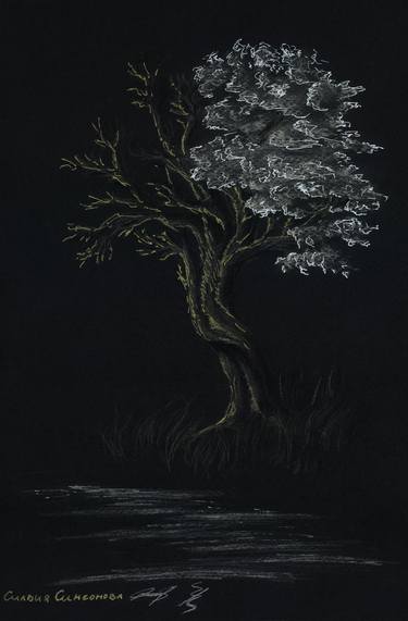 Print of Realism Tree Drawings by Silvia Simeonova