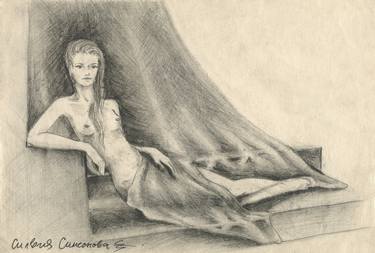 Original Realism Women Drawing by Silvia Simeonova