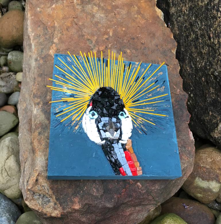 Original Abstract Expressionism Animal Collage by Art House Mosaic T