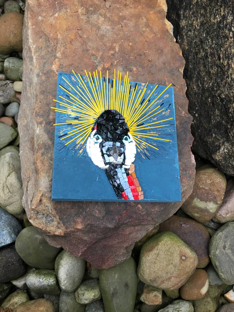 Original Abstract Expressionism Animal Collage by Art House Mosaic T