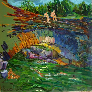 Print of Impressionism Landscape Paintings by Anri Kutchava