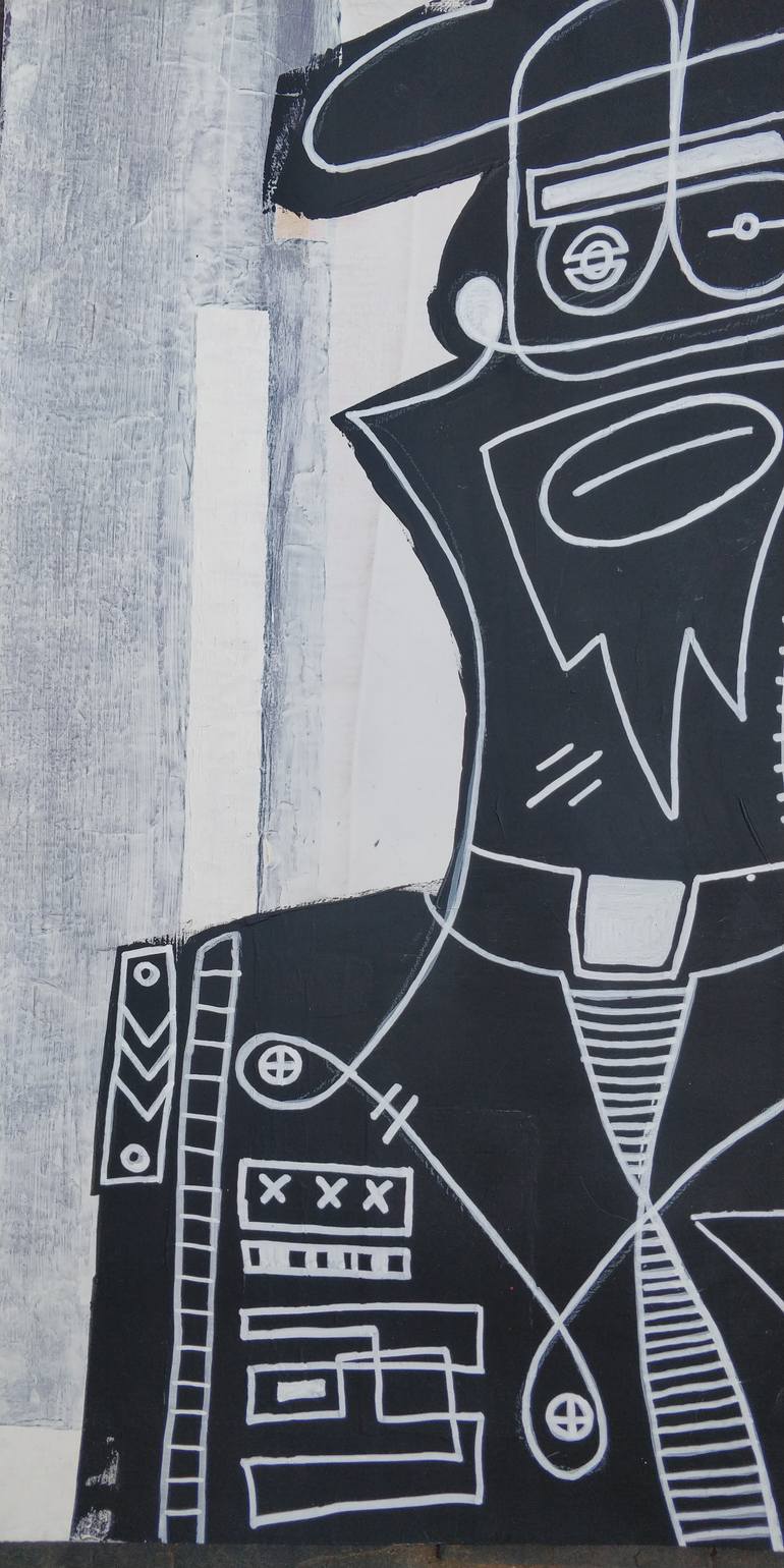 Original Abstract People Drawing by Jennifer Hull