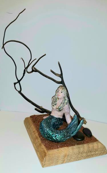 Original Figurative Fantasy Sculpture by Georgette Goldberg Haydu