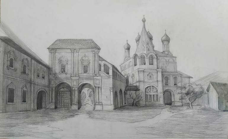 Original Realism Architecture Drawing by Ani Petrosyan